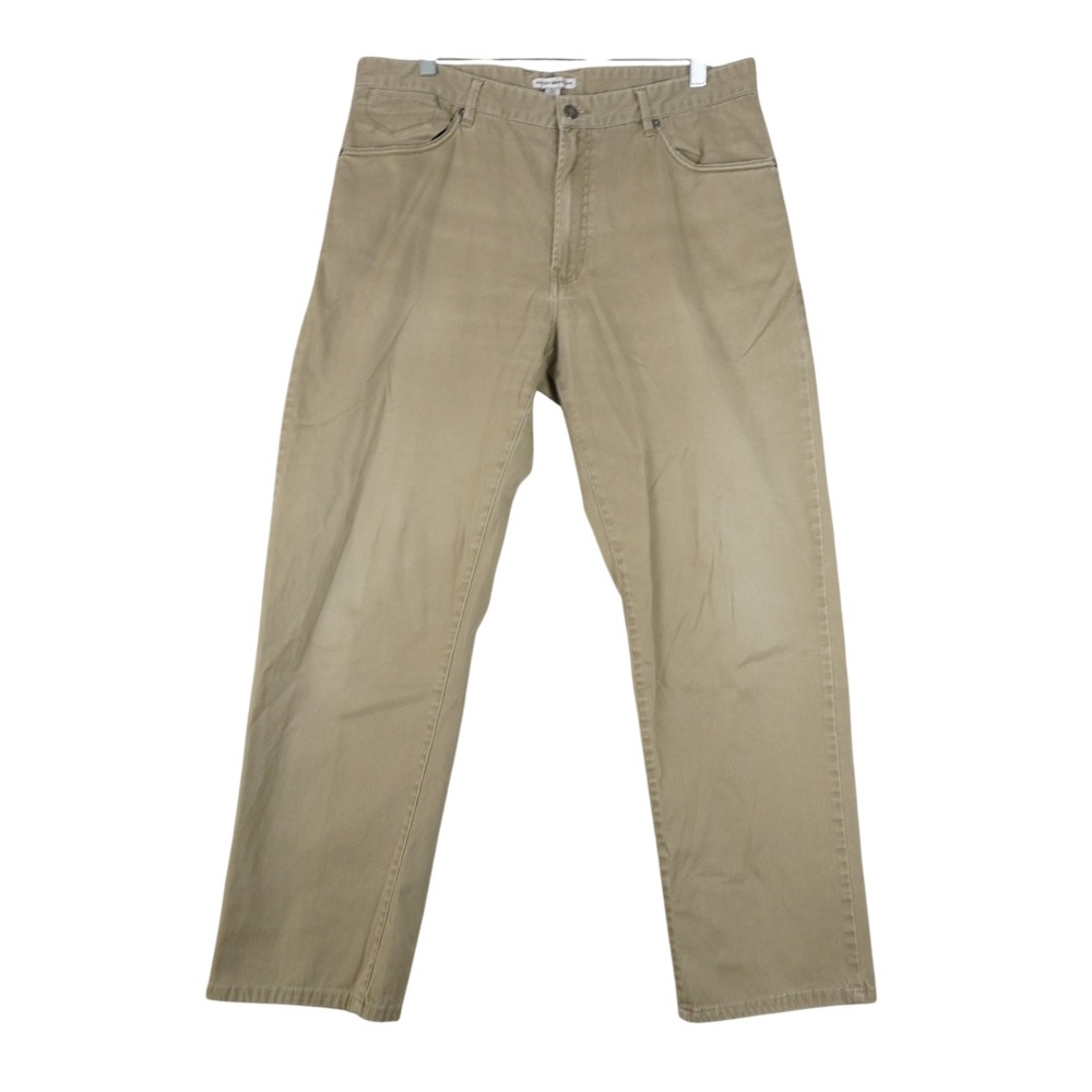 Peter Millar Mens Khaki Tan 5-Pocket Pants Straight Leg Size 36x27